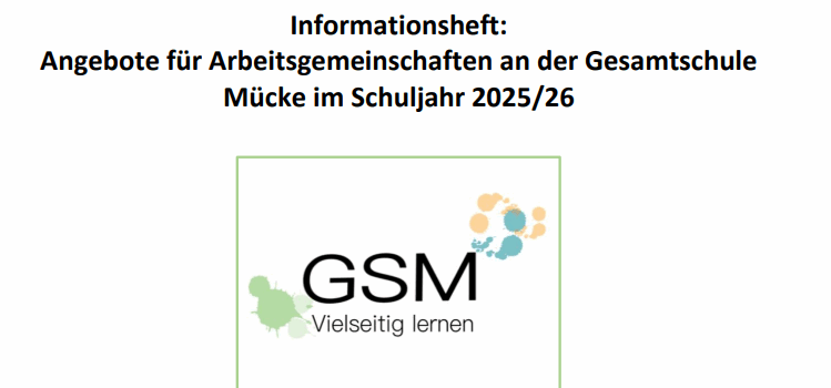 Informationsheft AGs 25/26